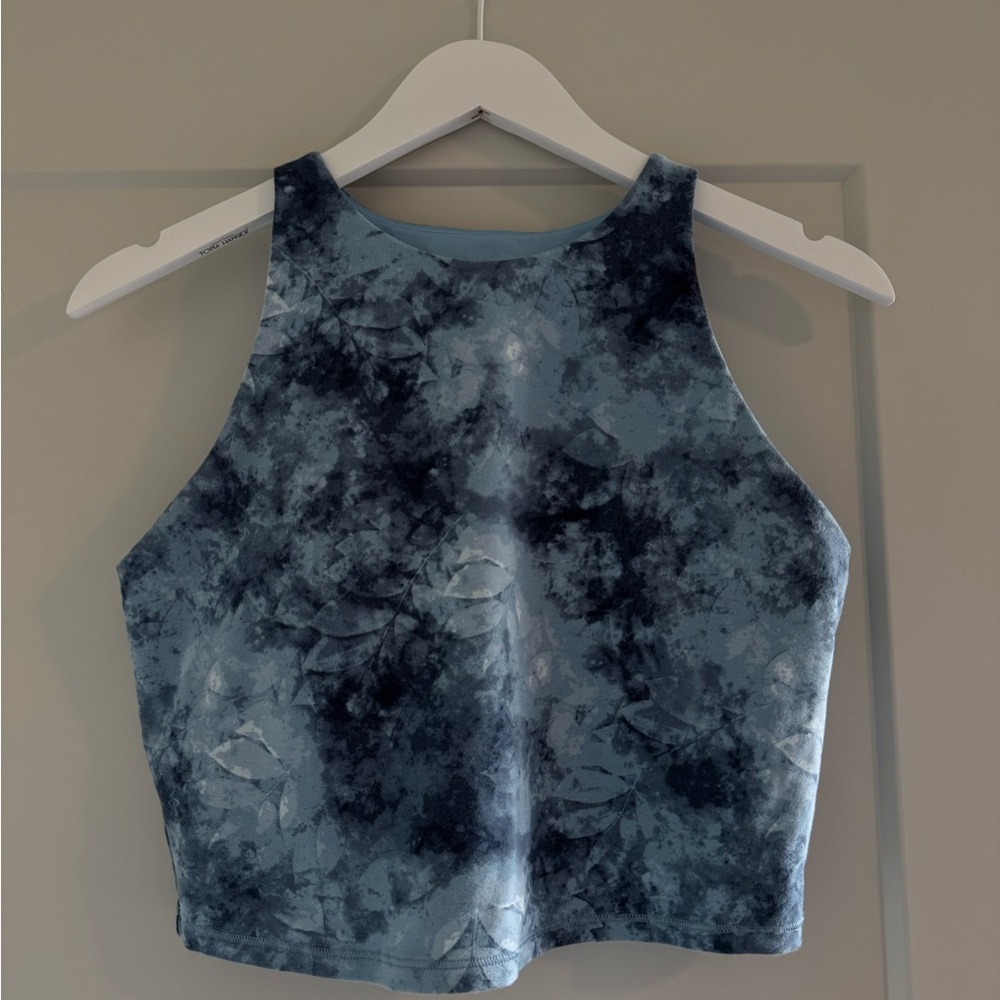 Old Navy Blue Gray Crop Tank Top